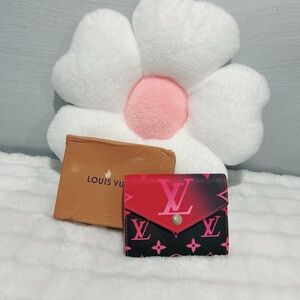 Louis Vuitton Women's Pink and Black Wallet